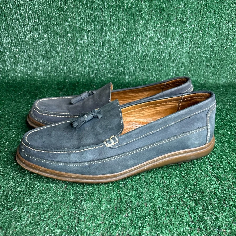 Sandro‎ Moscoloni Casual Loafer Blue Leather Slip-on Comfort Mens Size 10.5 D